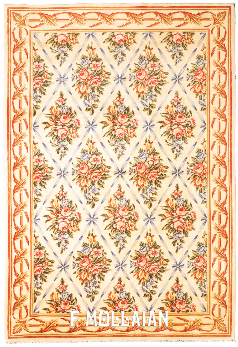 European Rug Floral Design Beige Color n°:988926